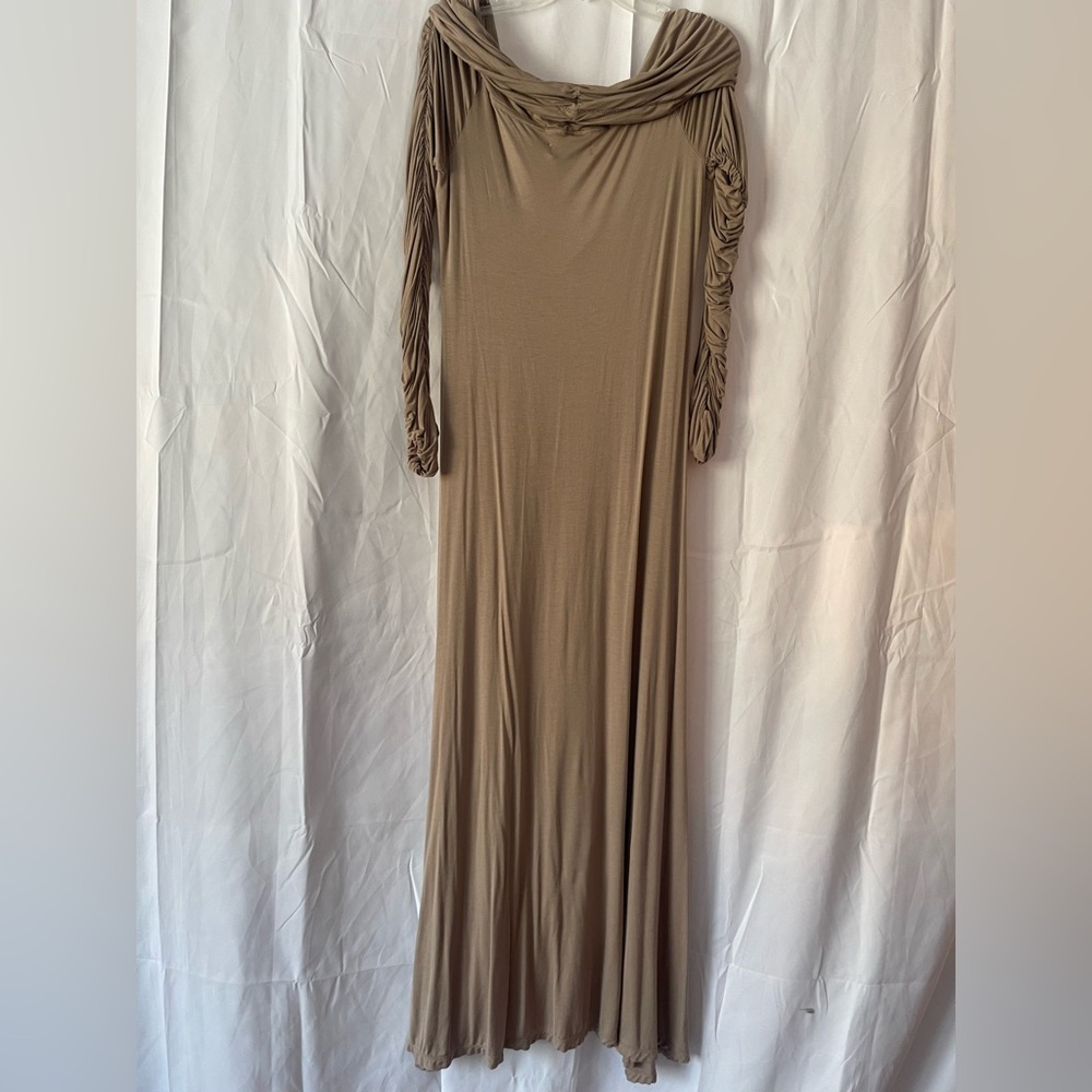 L'Academie Long Sleeve Tan Dress -Revolve - Picture 6 of 6